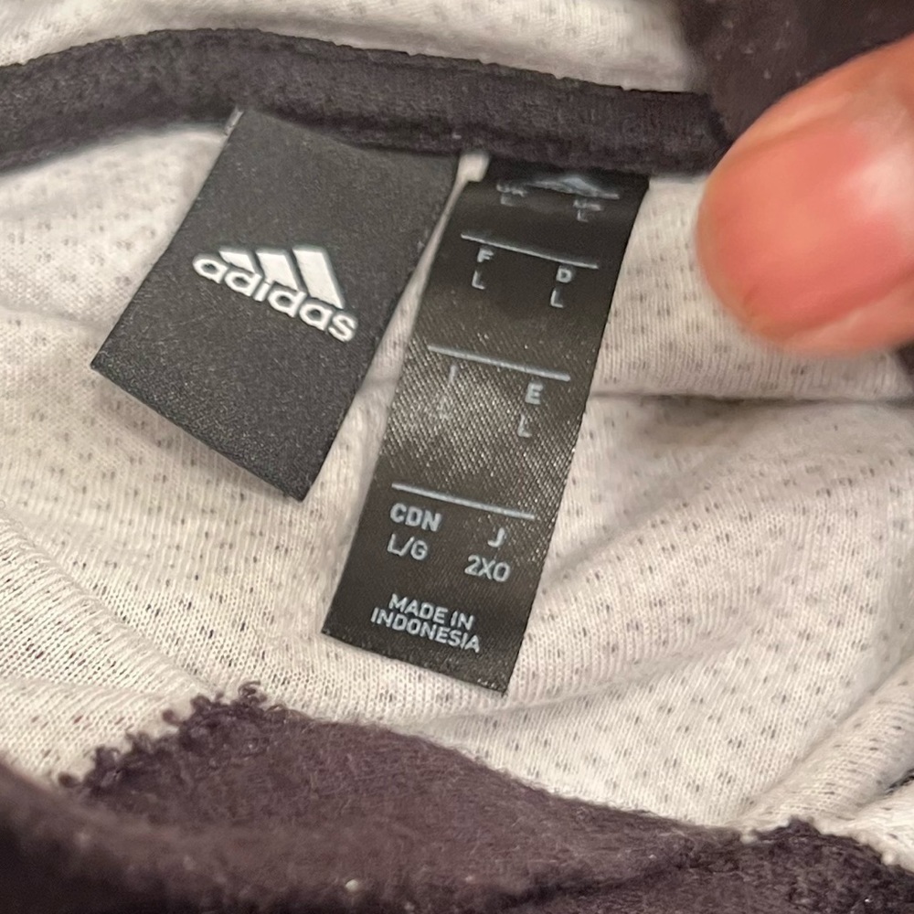Adidas Pullover Sweatshirt Hoodie in Mottled Black - Picture 10 of 15